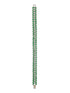 Silver Plated Emerald Green Designer Luxe Wraparound Tennis Bracelet