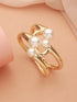 Anti-Tarnish Gold Plated Big Pearl Studded Cuff Kada Bracelet