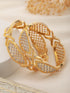Set of 2 Dual Gold Plated Modern Blend Hand Crafted Bangles Set