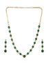 Gold Plated Green CZ Minimal Jewellery Set