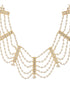 Gold Toned Pearl Beaded Minimal Choker Jewellery Set
