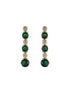 Gold Plated Green CZ Minimal Jewellery Set