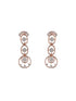 Rose Gold Toned AD Studded Minimal Geometric Jewellery Set