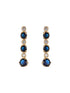 Gold Plated Blue Zircon Minimal Necklace Jewellery Set