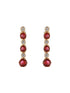 Gold Toned Red Ruby Minimal Necklace jewellery Set