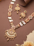 Gold Plated Fusion Stone Studded Filigree Long Maala Bridal Jewellery Set