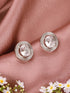 Silver Plated AD Studded Luxe Solitaire Studds Earrings