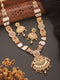 Gold Plated Fusion Stone Studded Filigree Long Maala Bridal Jewellery Set