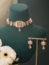 Gold Plated Fusion Stone Studded Filigree Choker Jewellery Set