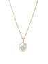 Gold Plated AD Studded Circular Minimal Pendant Chain Jewellery Set