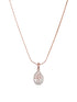 Rose Gold Plated AD Studded Minimal Locket Jewellery Set