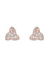 Rose Gold Plated AD Studded Minimal Leafy Locket Jewellery Set