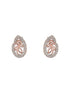 Rose Gold Plated AD Studded Minimal Locket Jewellery Set