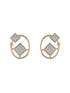Gold Plated AD Studded Circular Minimal Pendant Chain Jewellery Set