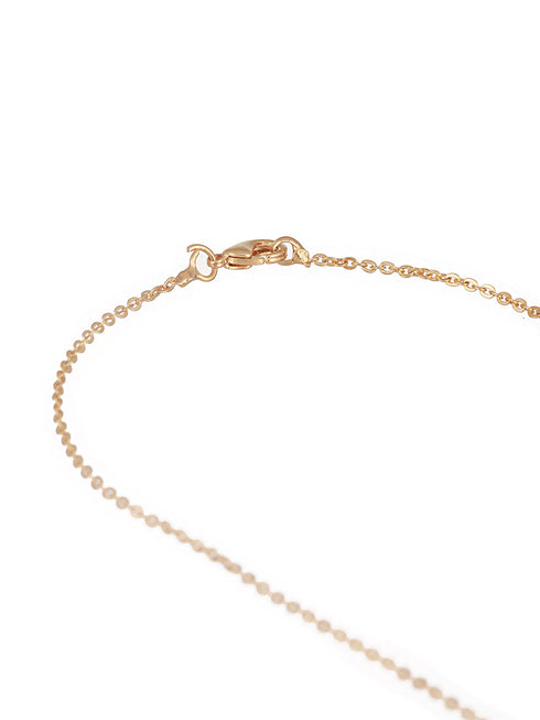 Gold Plated AD Studded Circular Minimal Pendant Chain Jewellery Set