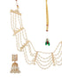 Gold Toned Pearl Beaded Minimal Choker Jewellery Set