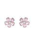 Pink Zircon Floral Minimal Studds Earrings