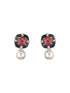 Red AD & Pearl Beaded Minimal Statement Studds Earring