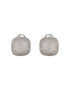 White Rhodium Zircon Square Studds Earring