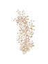 Gold Toned Coral Pearl Embedded Statement Hair Comb Pin