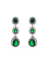 Silver Plated green CZ Studded Luxe Jewellery Set