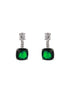 Silver Plated Green CZ Studded Luxe Designer Jewellery Set