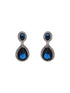 Silver Plated Blue CZ Studded Minimal Luxe Jewellery Set