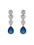 Silver Plated Pear Shaped CZ Studded luxe Minimal jewellery Set