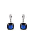 White Rhodium Blue CZ Studded Luxe Statement Jewellery Set