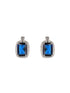 Silver Plated Blue CZ Studded StatementJewellery Set