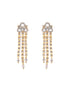 Gold Polished White CZ Studded contemporary Jewellery set