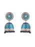 Blue Enamelled Handcrafted Jhumka Earrings