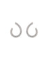 Silver Toned AD studded Hoop Earrings