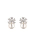 Silver Toned Pearl Beaded Minimal Studs earrings