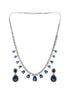 Silver Plated Blue CZ Studded Minimal Luxe Jewellery Set