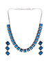 Silver Plated Blue CZ studded Minimal Jewellery Set