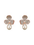 Rose Gold AD Studded Pearl Luxe Studds Earrings