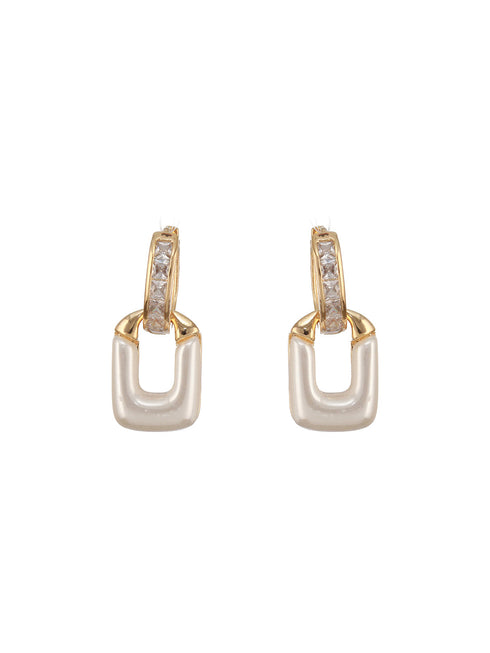 Anti-Tarnish Gold Plated Geometric Hoop Minimal Earrings