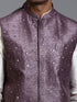 Men's Purple Embellished Jacket