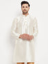 Men's Cream Cotton Silk Blend Kurta