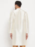 Men's Cream Cotton Silk Blend Kurta