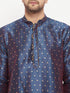 Men's Blue Zari Weaved Kurta