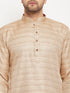 Men's Beige Silk Blend Kurta