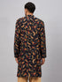 Men's Black Printed Kurta