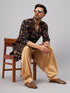 Men's Black Printed Kurta
