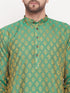 Men's Green Woven Kurta