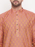 Men's Pink Woven Kurta