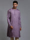 Men's Purple Jacquard Kurta