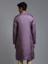 Men's Purple Jacquard Kurta