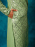 Men's Mint Green Embellished Georgette Kurta